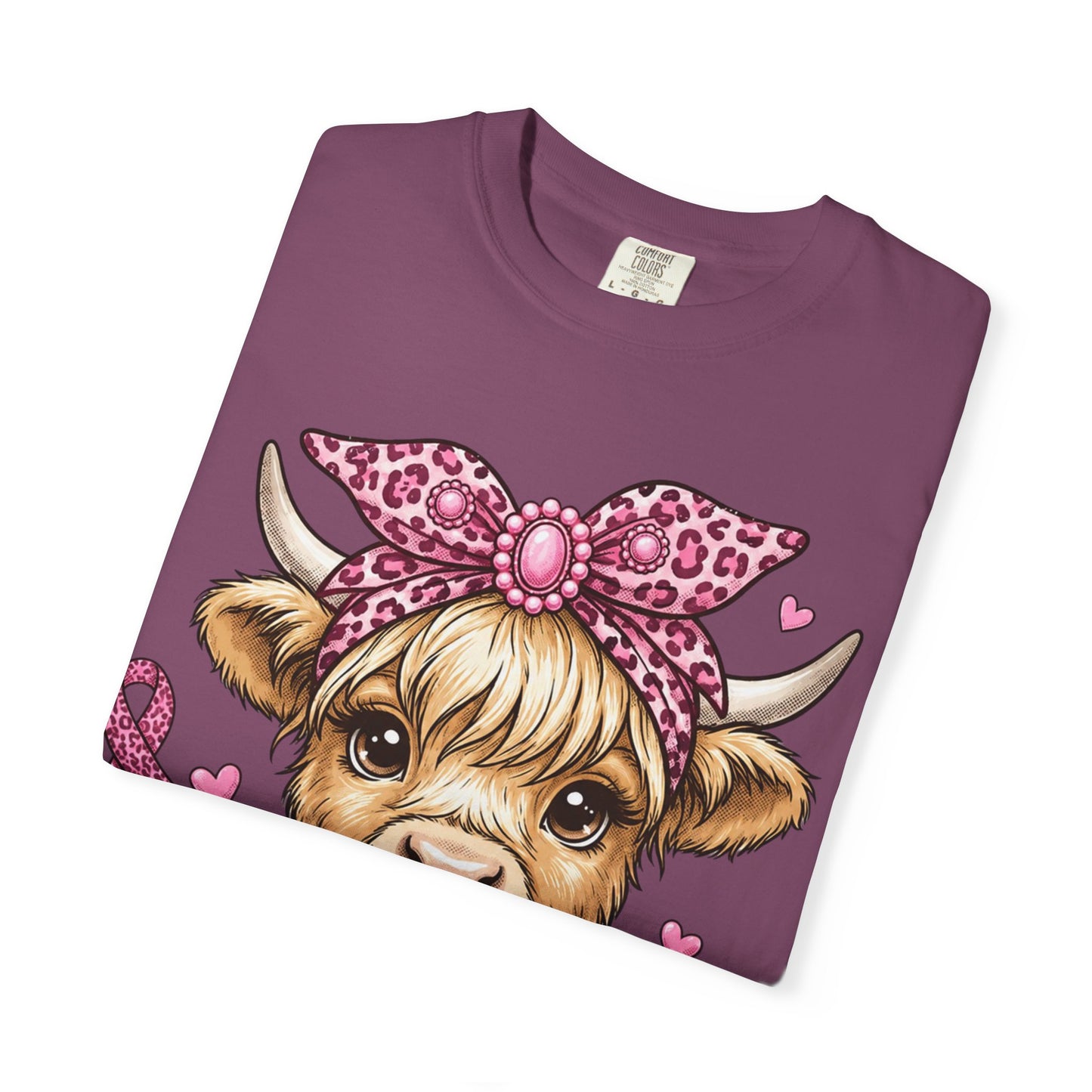 Pink Ribbon Baby Cow T-shirt