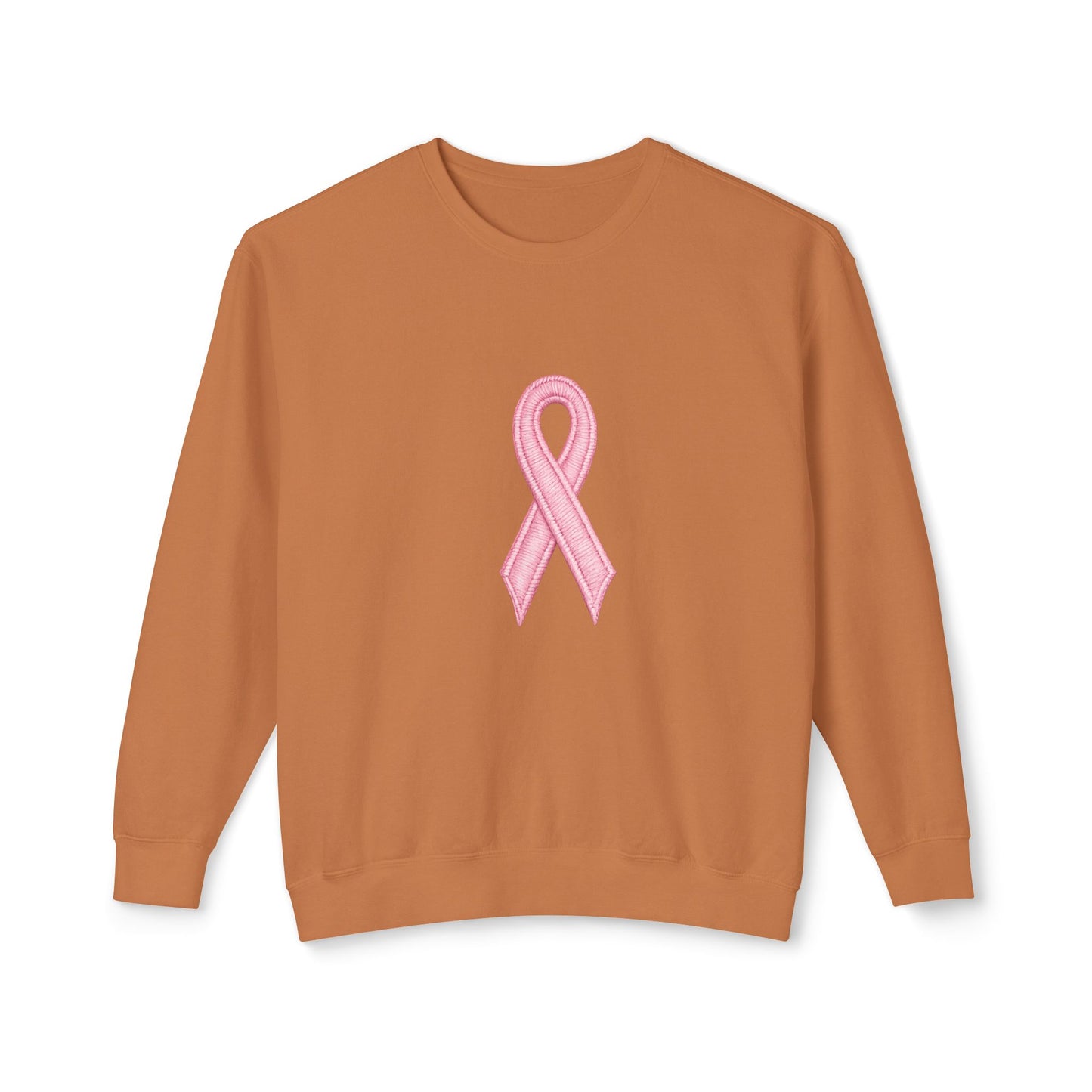 🎀 Pink Ribbon Women’s Lightweight Crewneck Sweatshirt