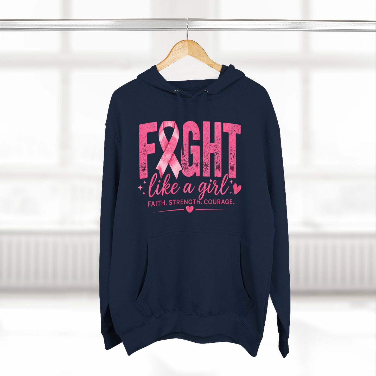 Three-Panel Fleece Hoodie