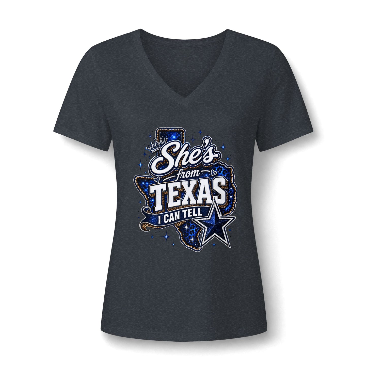 Women's Relaxed Heather CVC V-Neck Tee