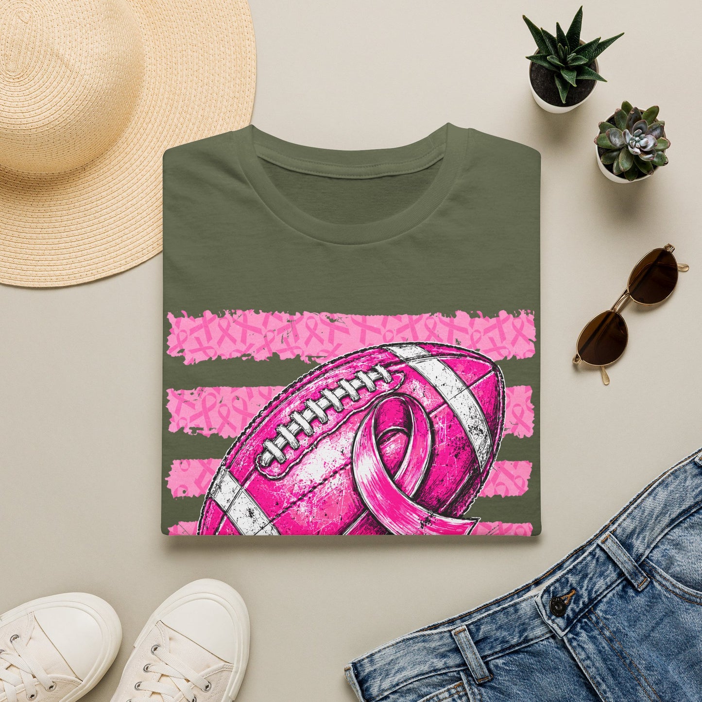 Pink Football Softstyle T-Shirt
