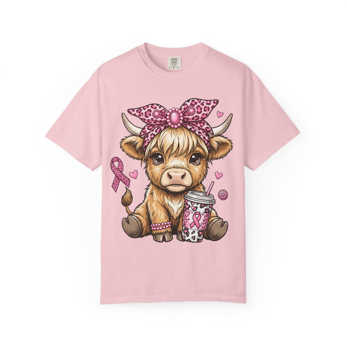 Pink Ribbon Baby Cow T-shirt