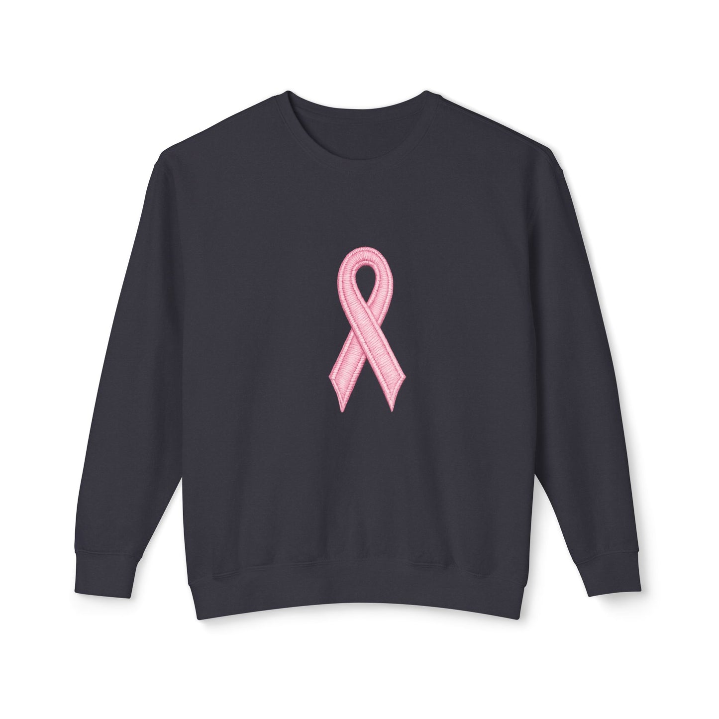 🎀 Pink Ribbon Women’s Lightweight Crewneck Sweatshirt