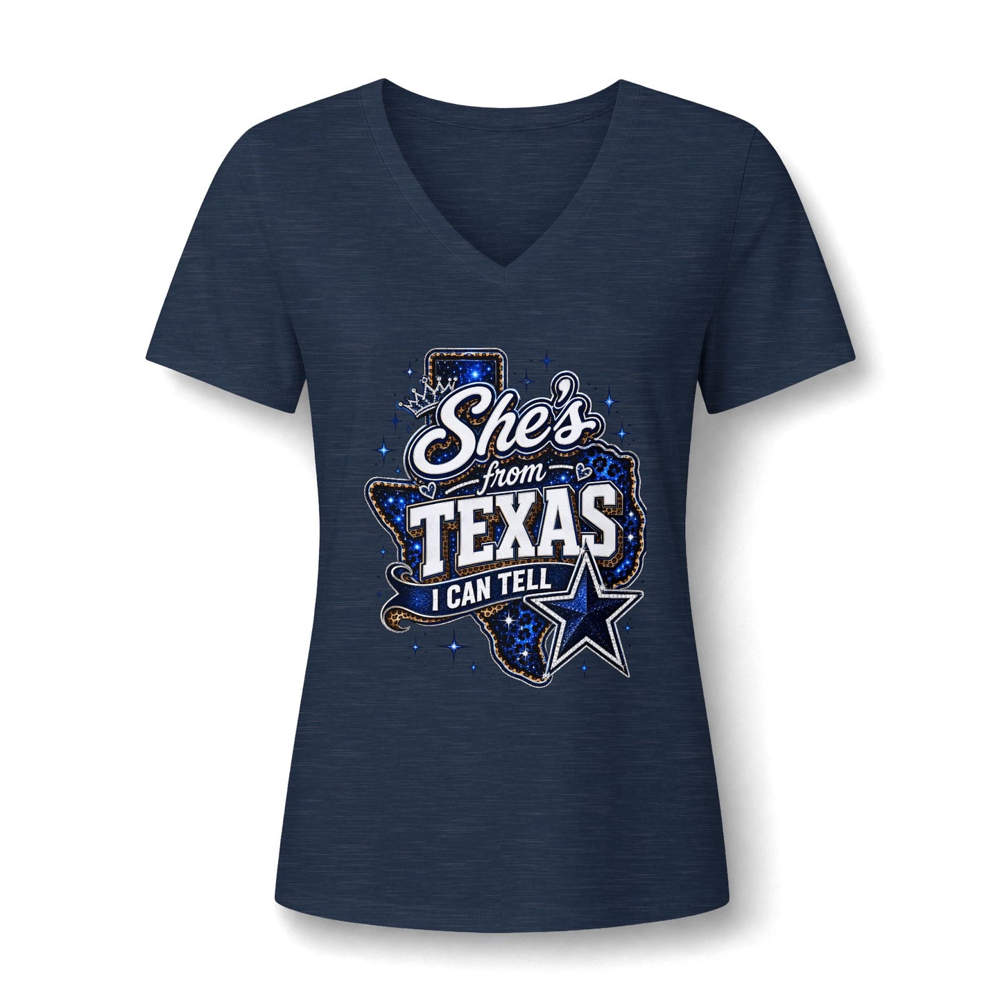Women's Relaxed Heather CVC V-Neck Tee