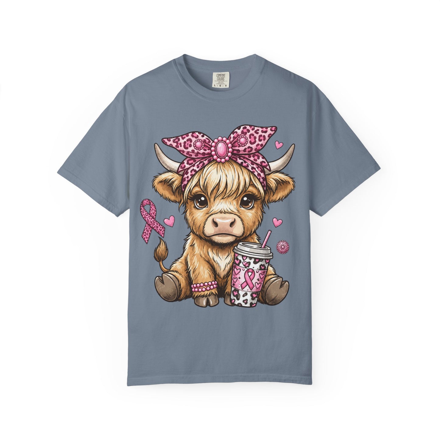 Pink Ribbon Baby Cow T-shirt