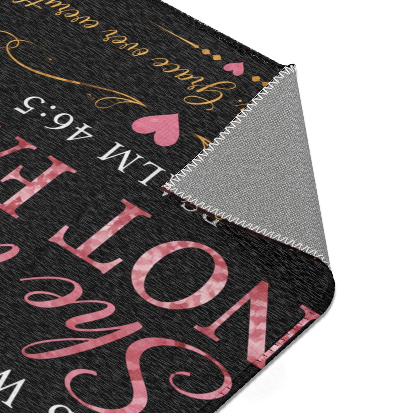 “God Is Within Her, She Will Not Fall” Decorative Floor Mat