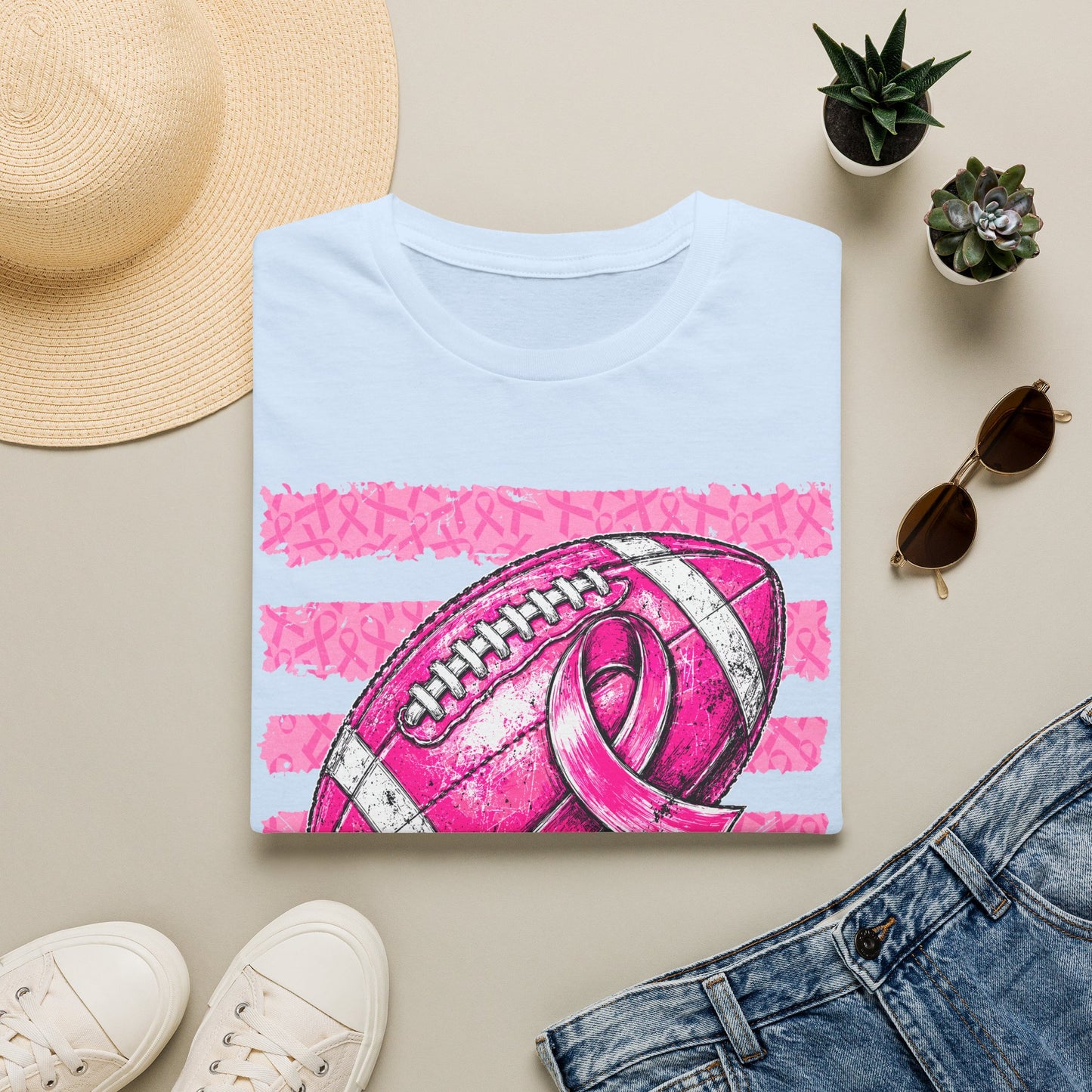 Pink Football Softstyle T-Shirt