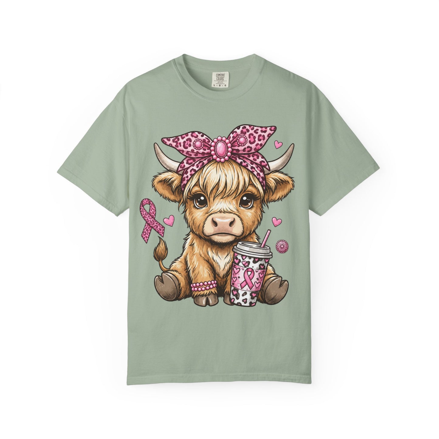 Pink Ribbon Baby Cow T-shirt