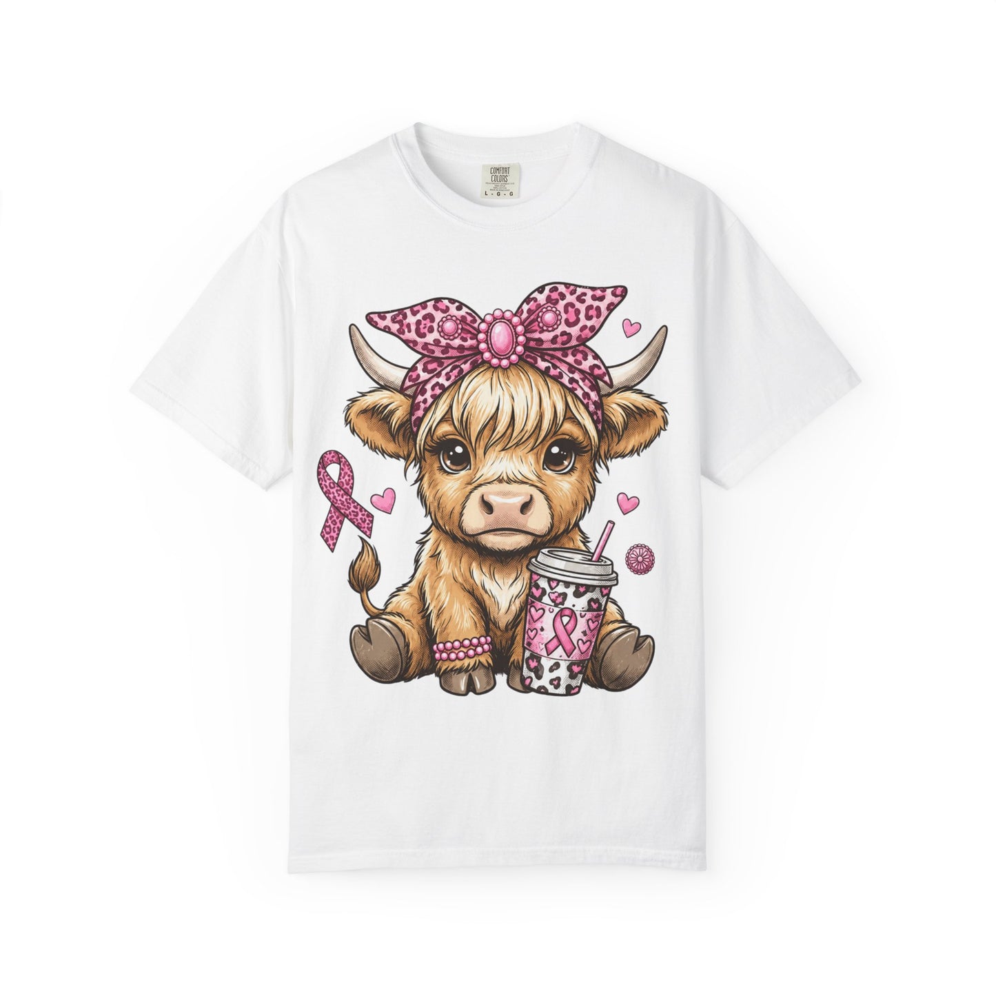 Pink Ribbon Baby Cow T-shirt