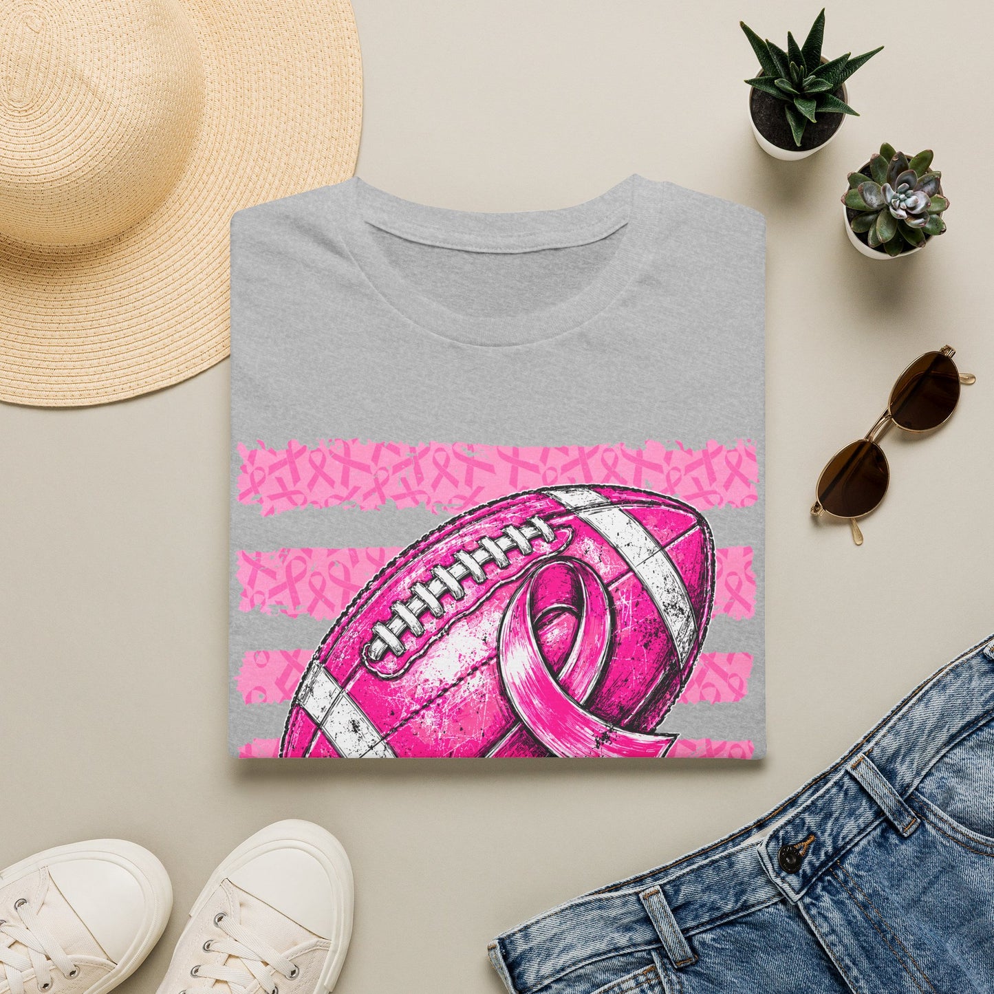 Pink Football Softstyle T-Shirt