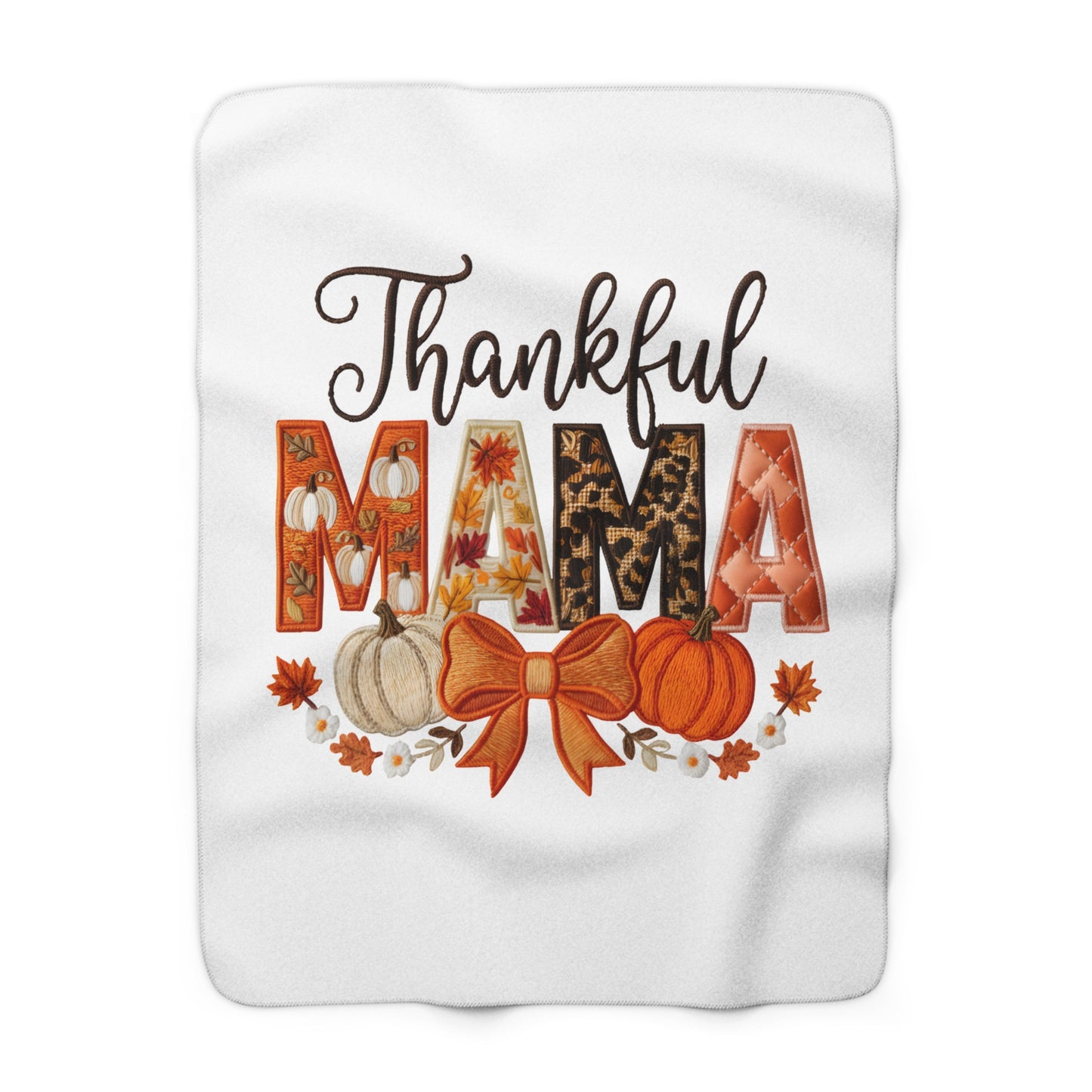 Thankful Mama Sherpa Fleece Blanket