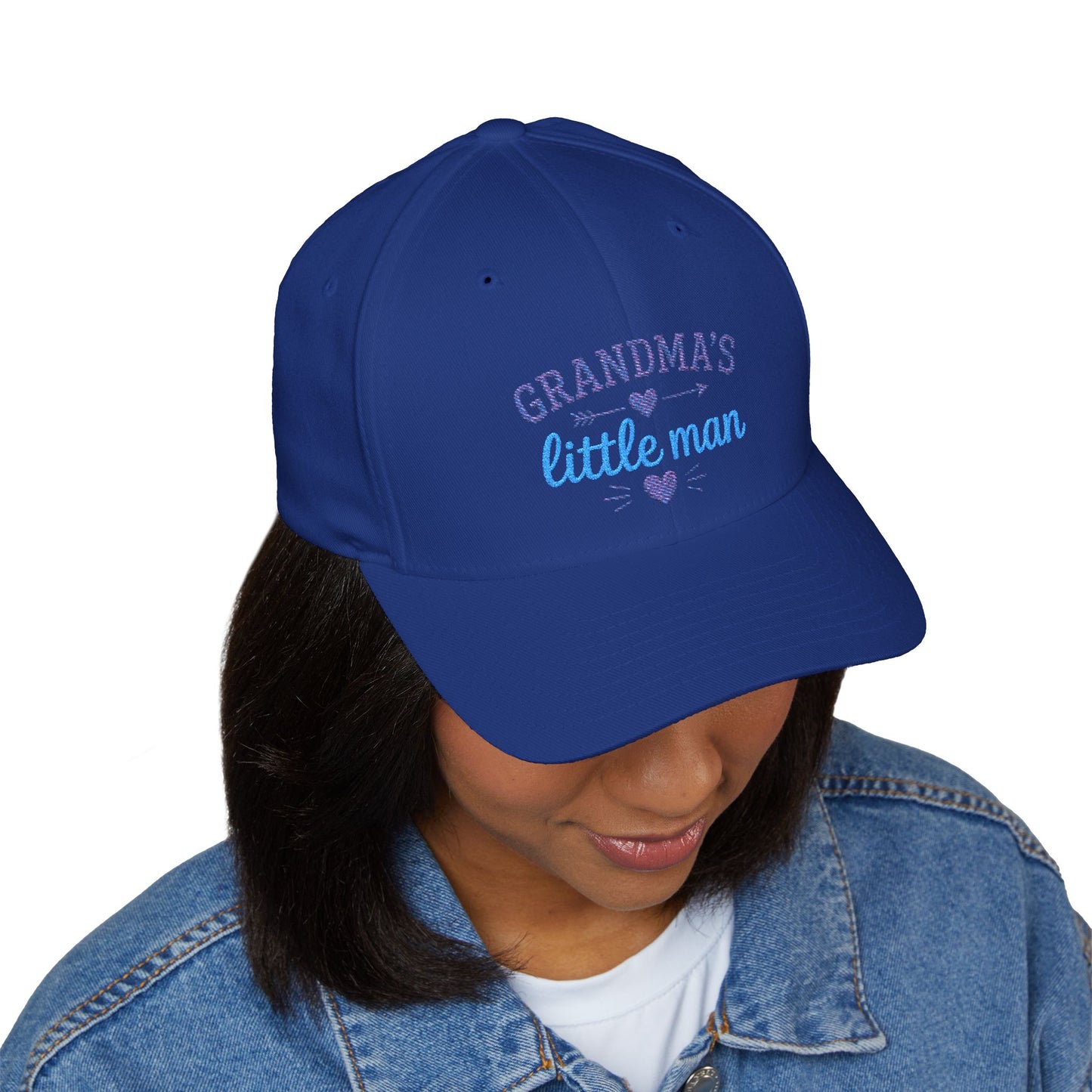 Grandma's Little Man Closed-Back Structured Cap (Embroidery)