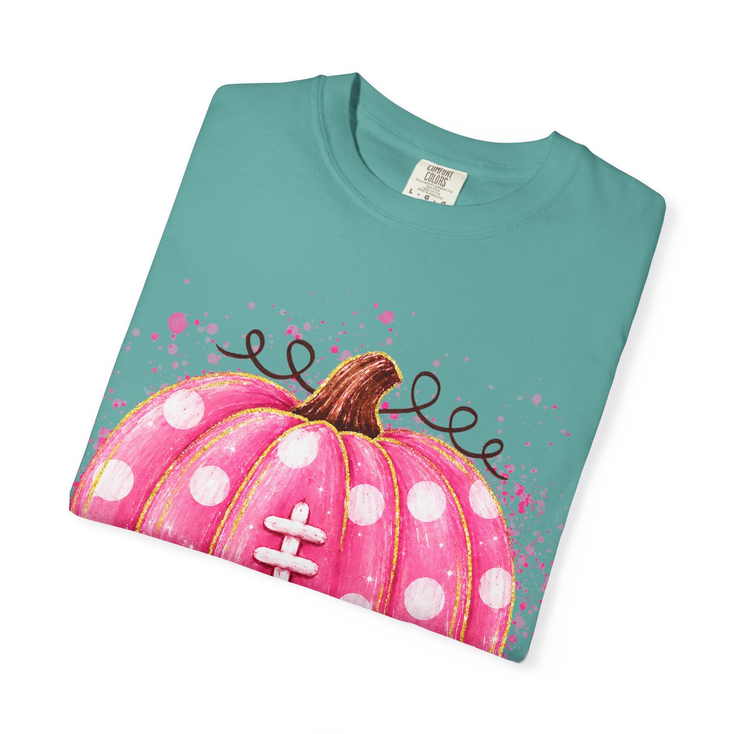 Pink Pumpkin Football T-shirt