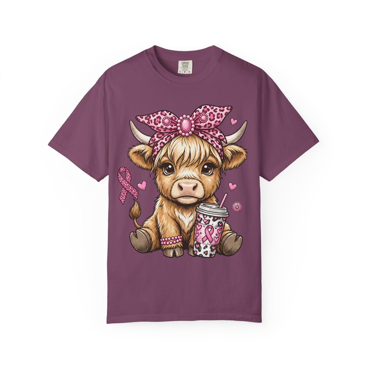 Pink Ribbon Baby Cow T-shirt