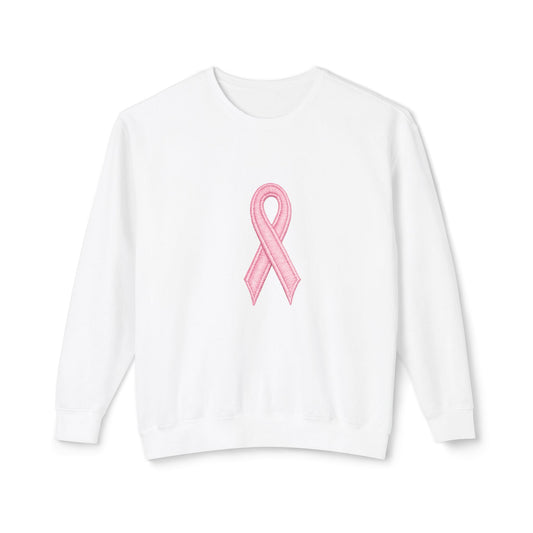 Pink Ribbon Womens Lightweight Crewneck Sweatshirt