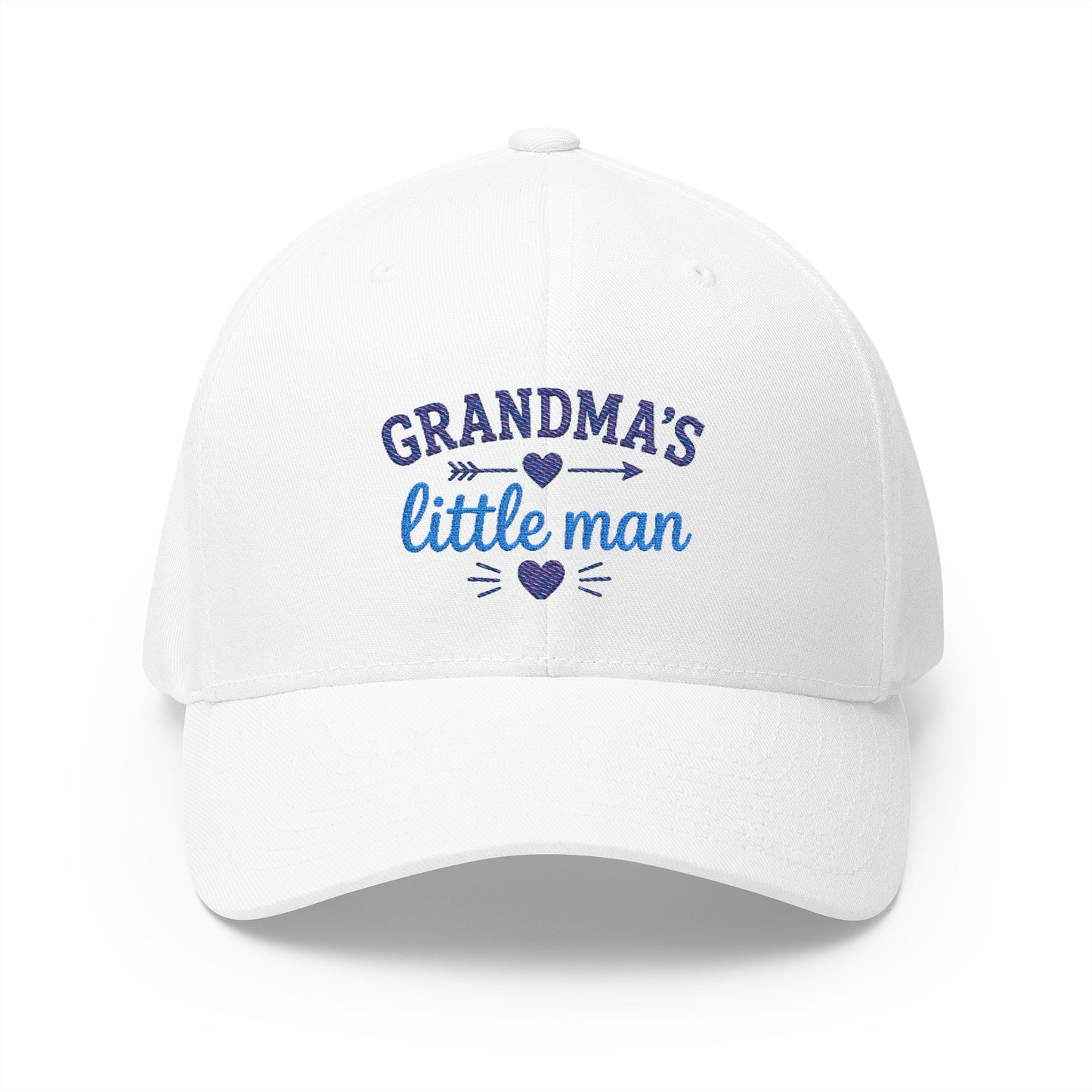 Grandma's Little Man Closed-Back Structured Cap (Embroidery)