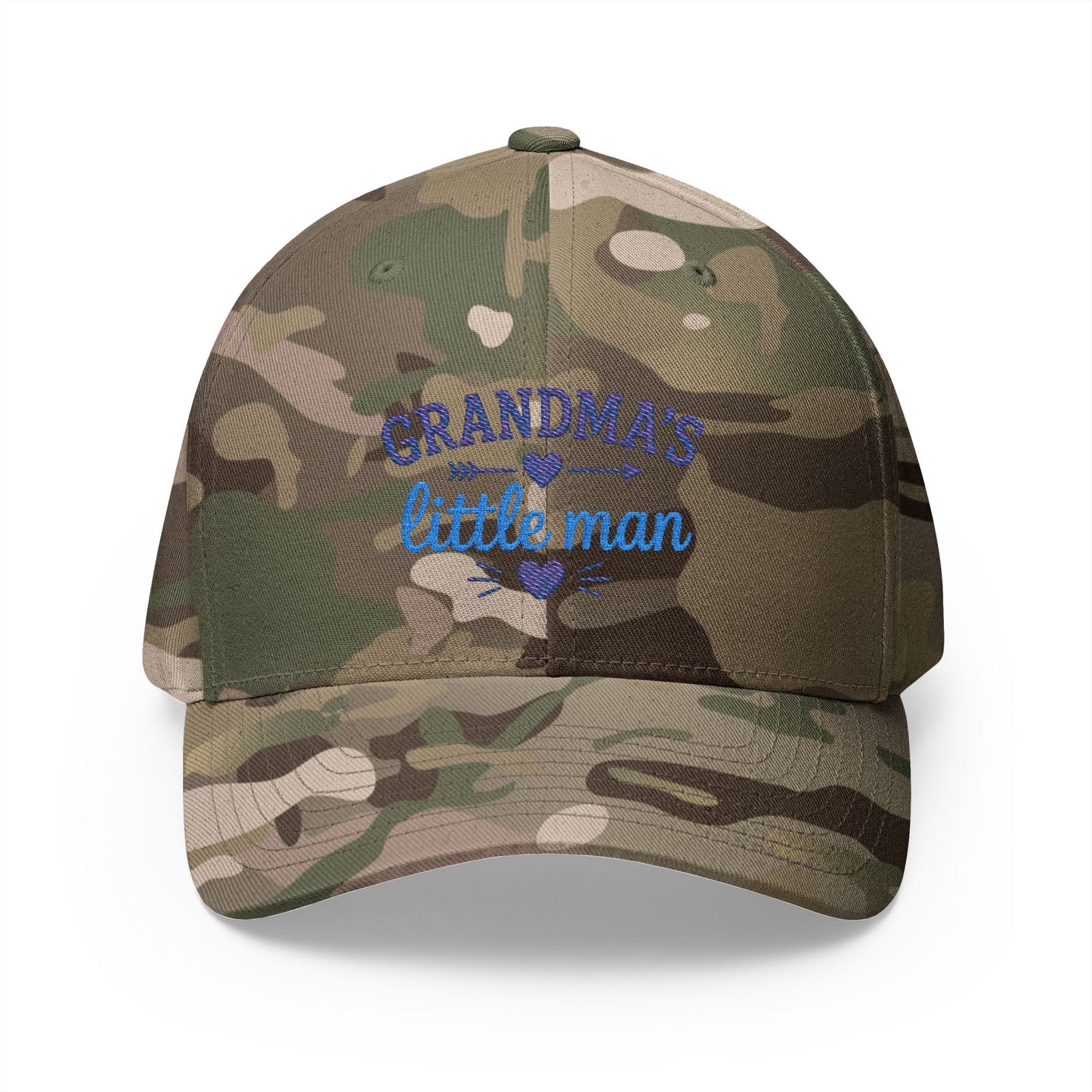 Grandma's Little Man Closed-Back Structured Cap (Embroidery)