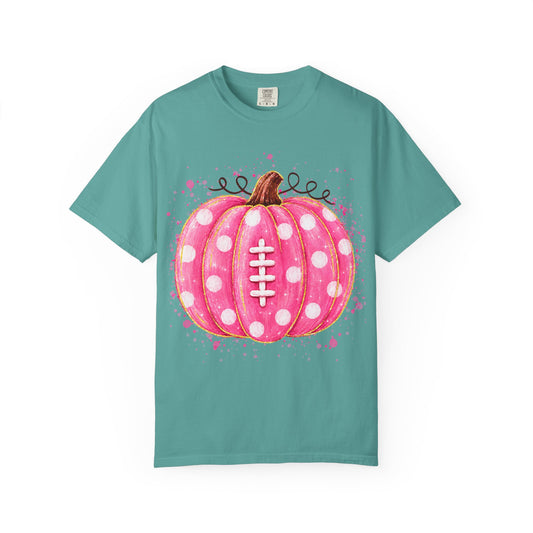 Pink Pumpkin Football T-shirt