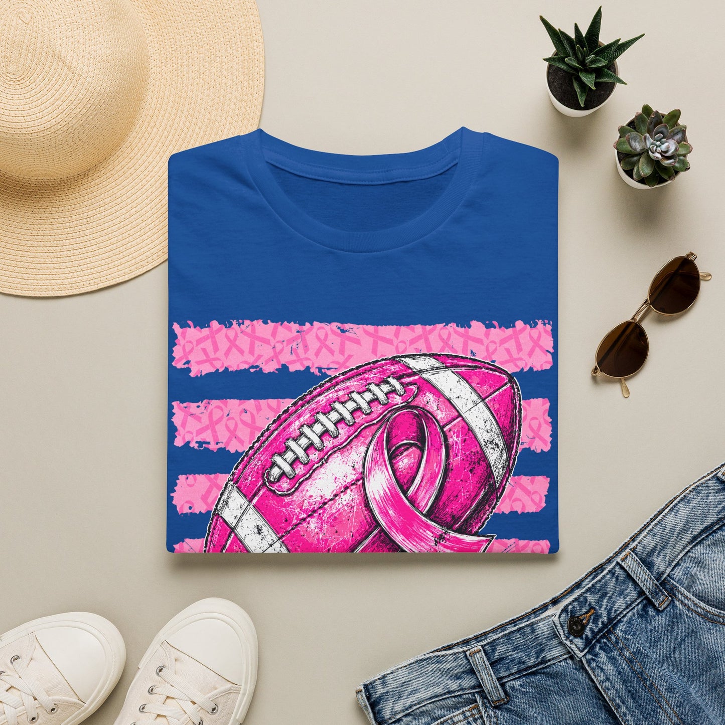 Pink Football Softstyle T-Shirt
