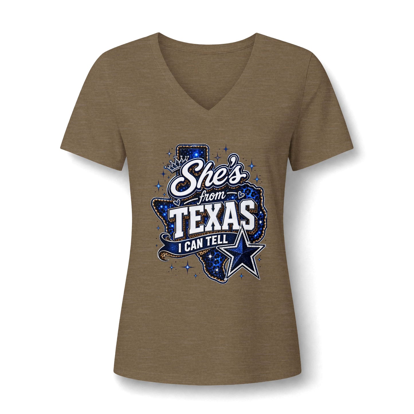 Women's Relaxed Heather CVC V-Neck Tee