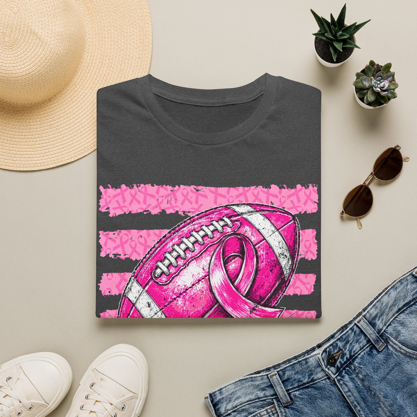 Pink Football Softstyle T-Shirt