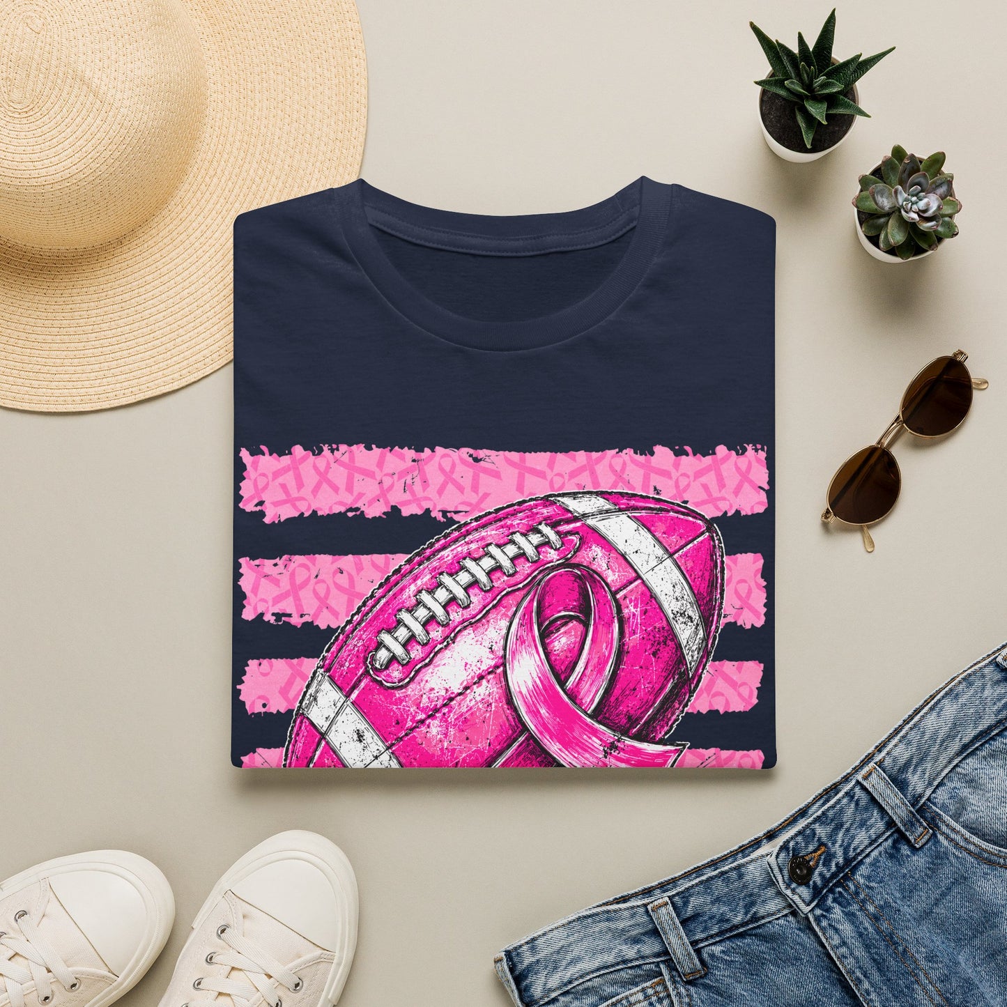 Pink Football Softstyle T-Shirt