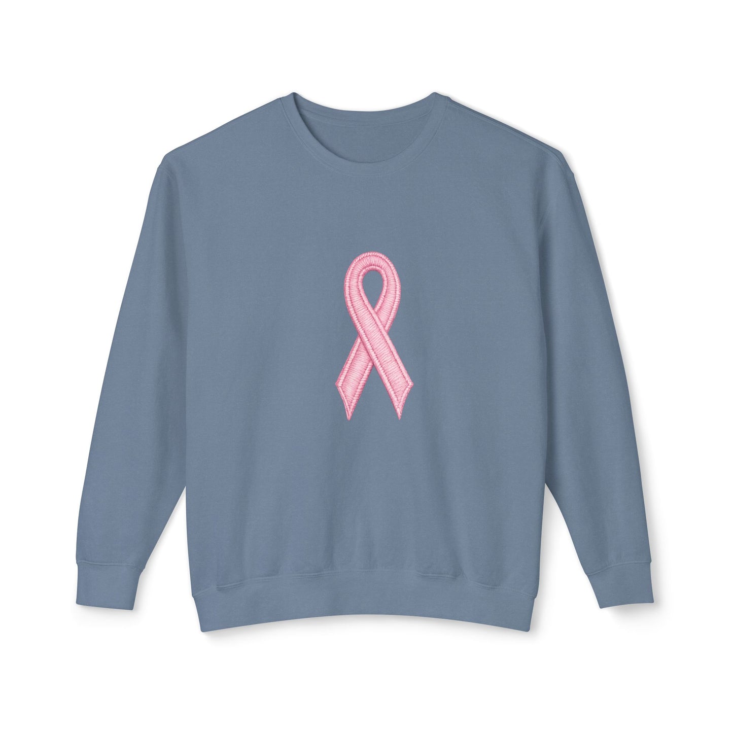 Pink Ribbon Womens Lightweight Crewneck Sweatshirt