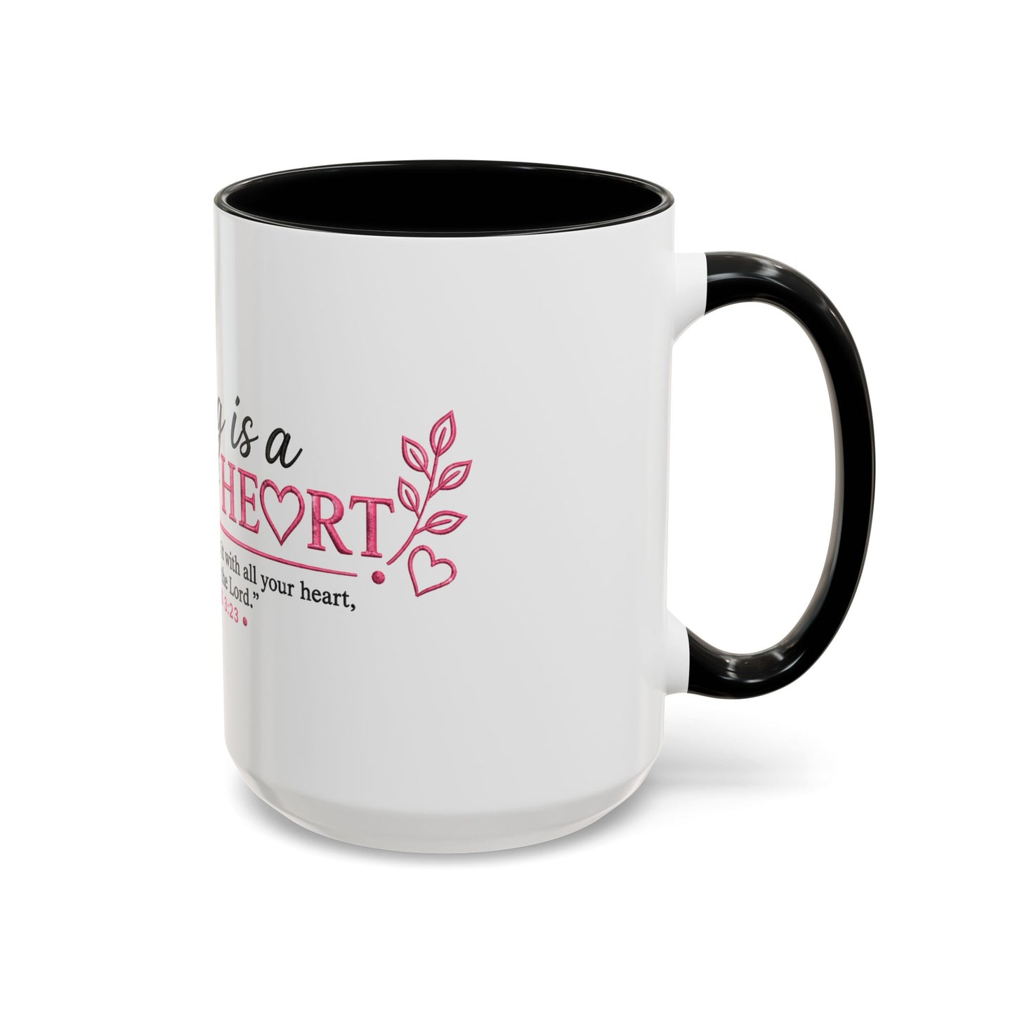 ☕ Teaching Is a Work of Heart Accent Coffee Mug