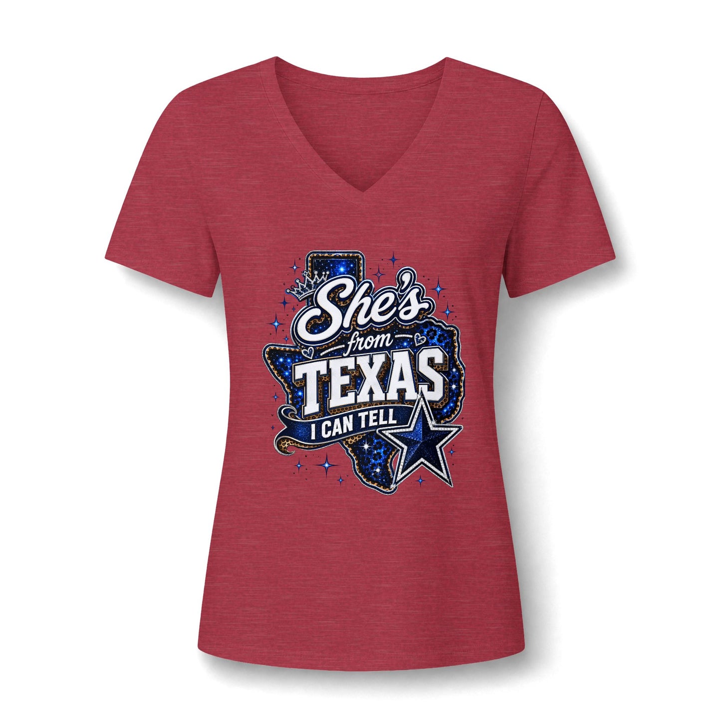 Women's Relaxed Heather CVC V-Neck Tee