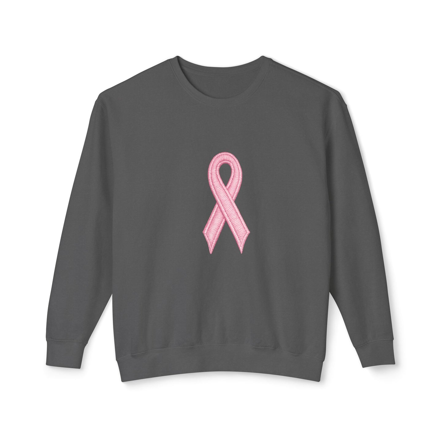 🎀 Pink Ribbon Women’s Lightweight Crewneck Sweatshirt