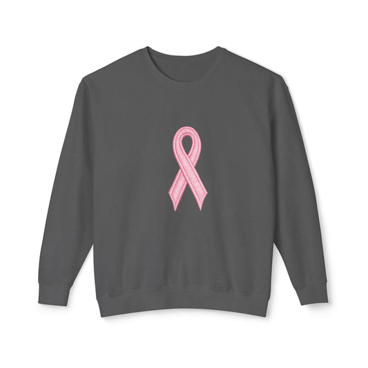 🎀 Pink Ribbon Women’s Lightweight Crewneck Sweatshirt