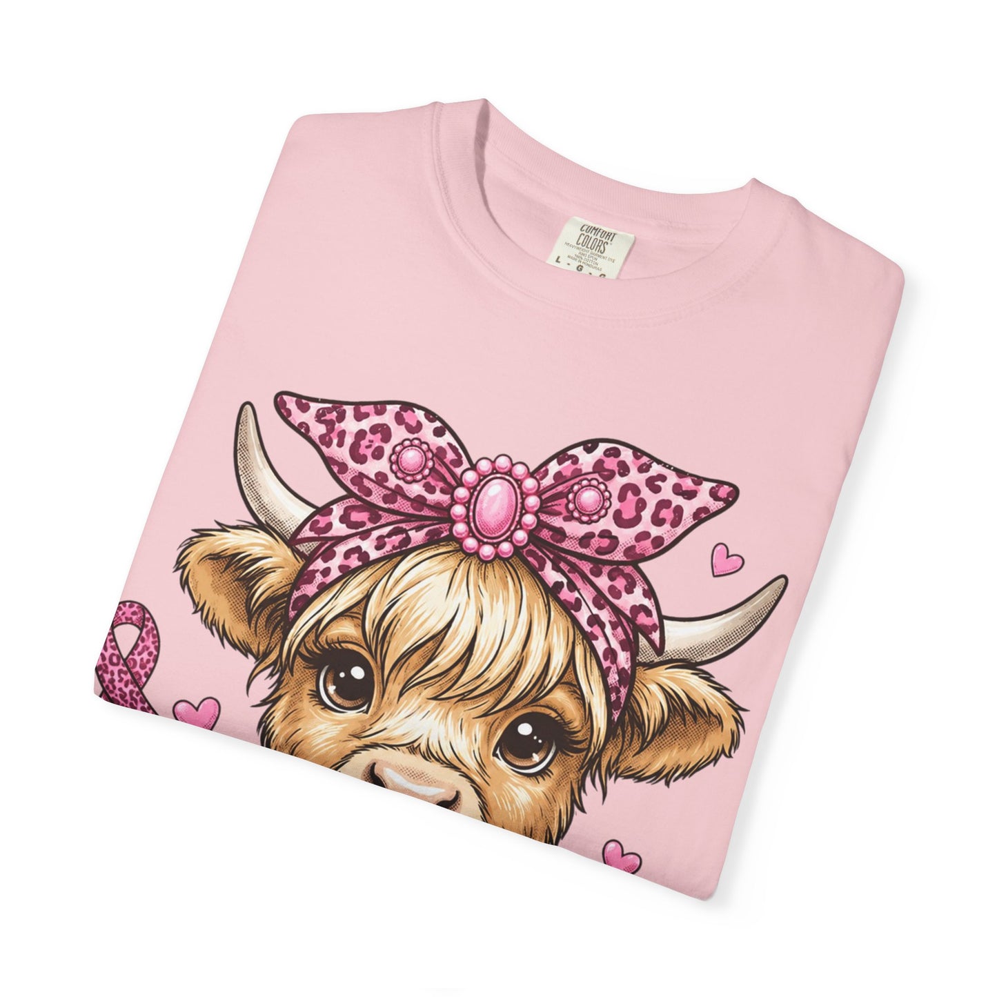 Pink Ribbon Baby Cow T-shirt