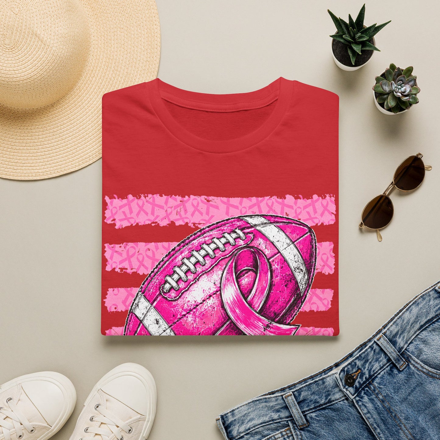 Pink Football Softstyle T-Shirt