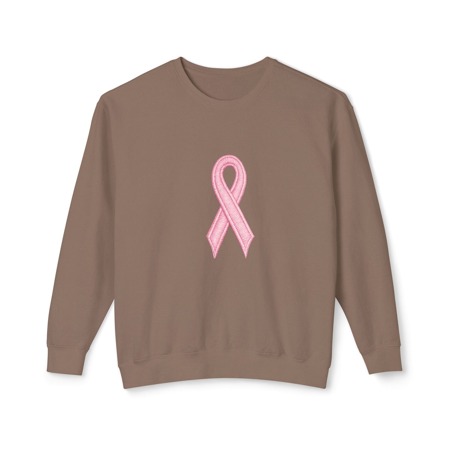 🎀 Pink Ribbon Women’s Lightweight Crewneck Sweatshirt