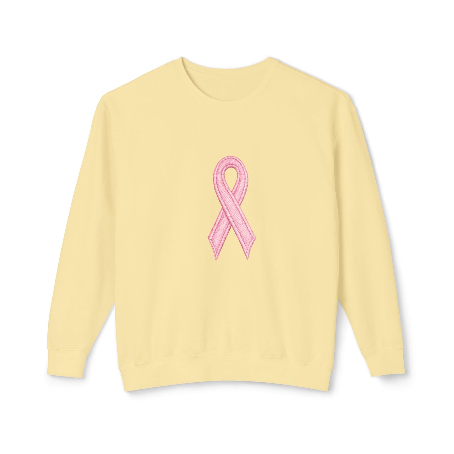 Pink Ribbon Womens Lightweight Crewneck Sweatshirt
