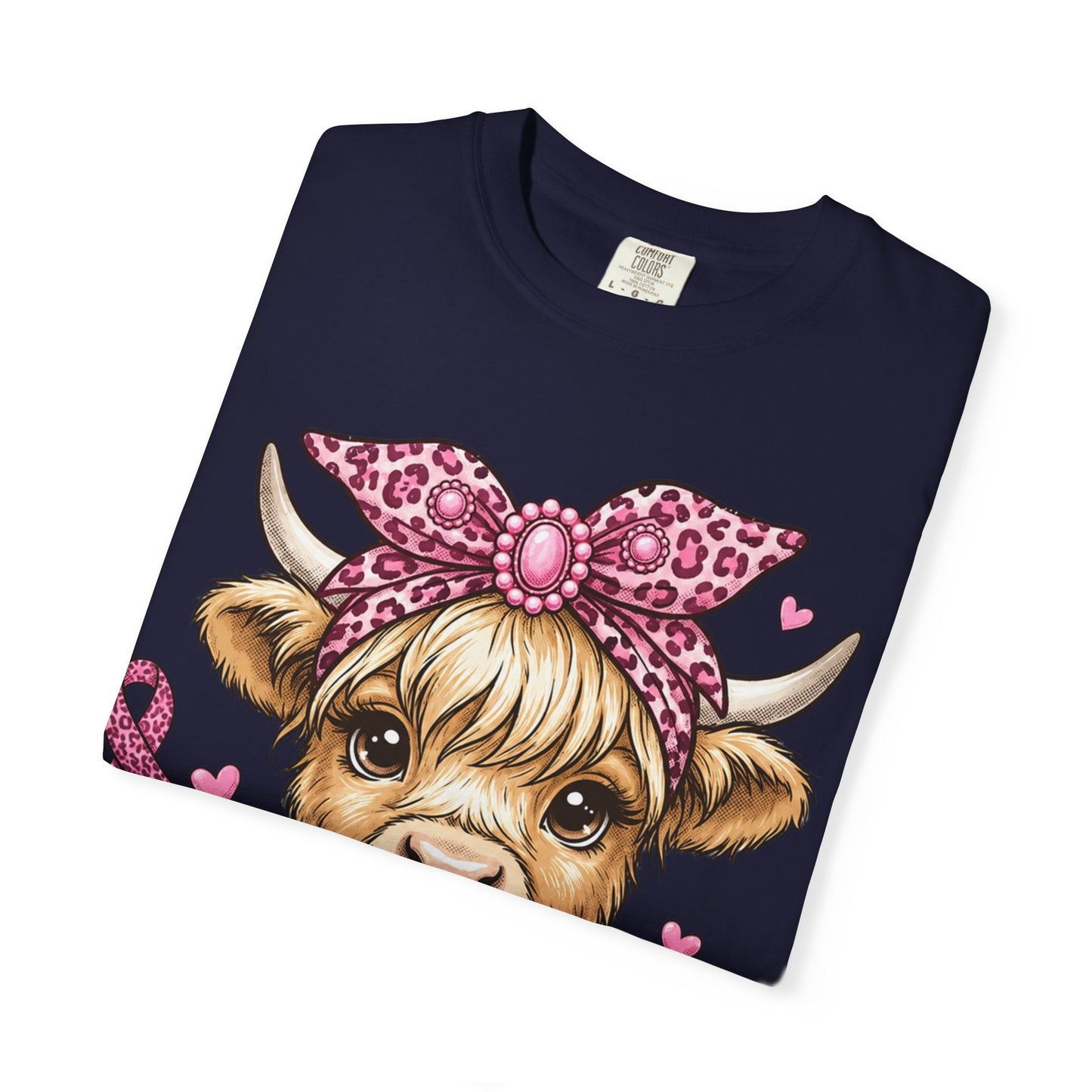Pink Ribbon Baby Cow T-shirt
