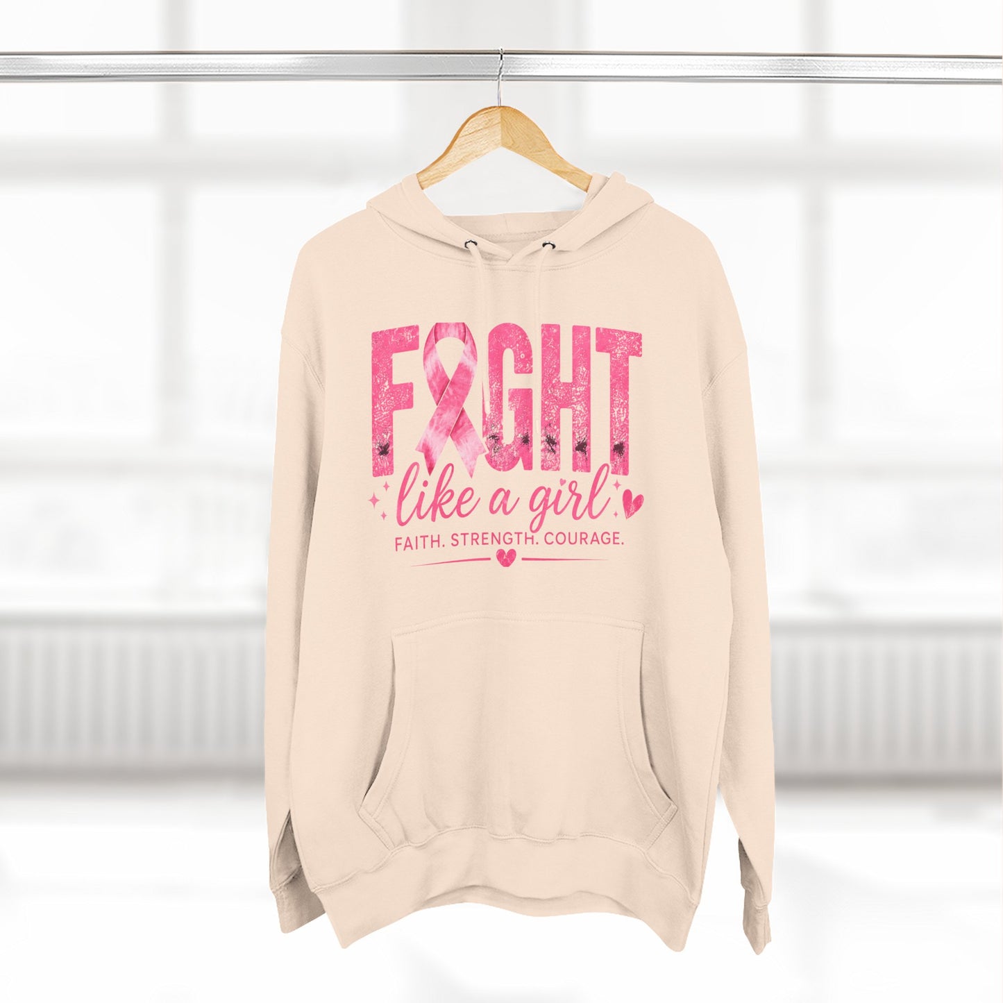 Three-Panel Fleece Hoodie