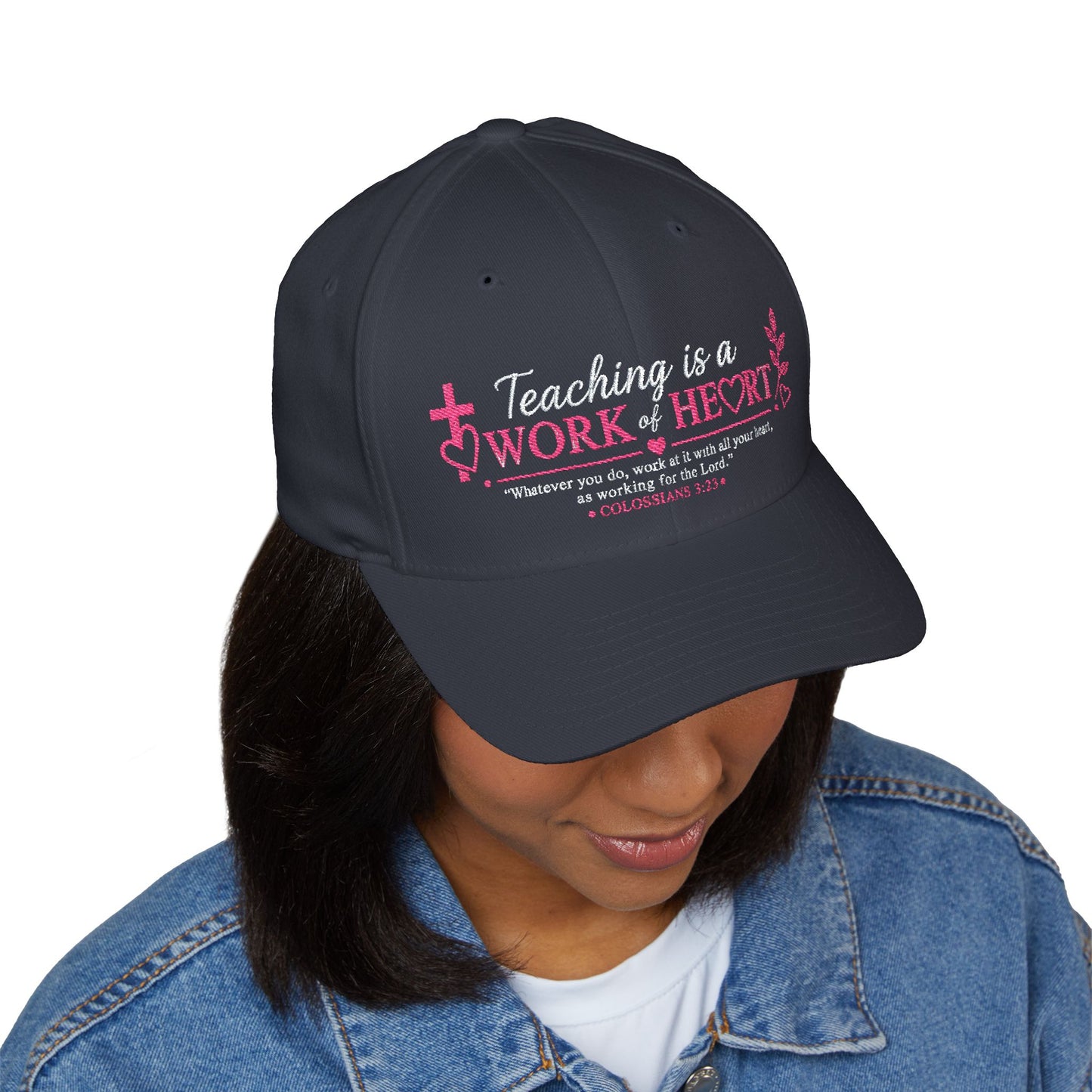 ✝️ Teaching Is a Work of Heart Christian Teacher Cap