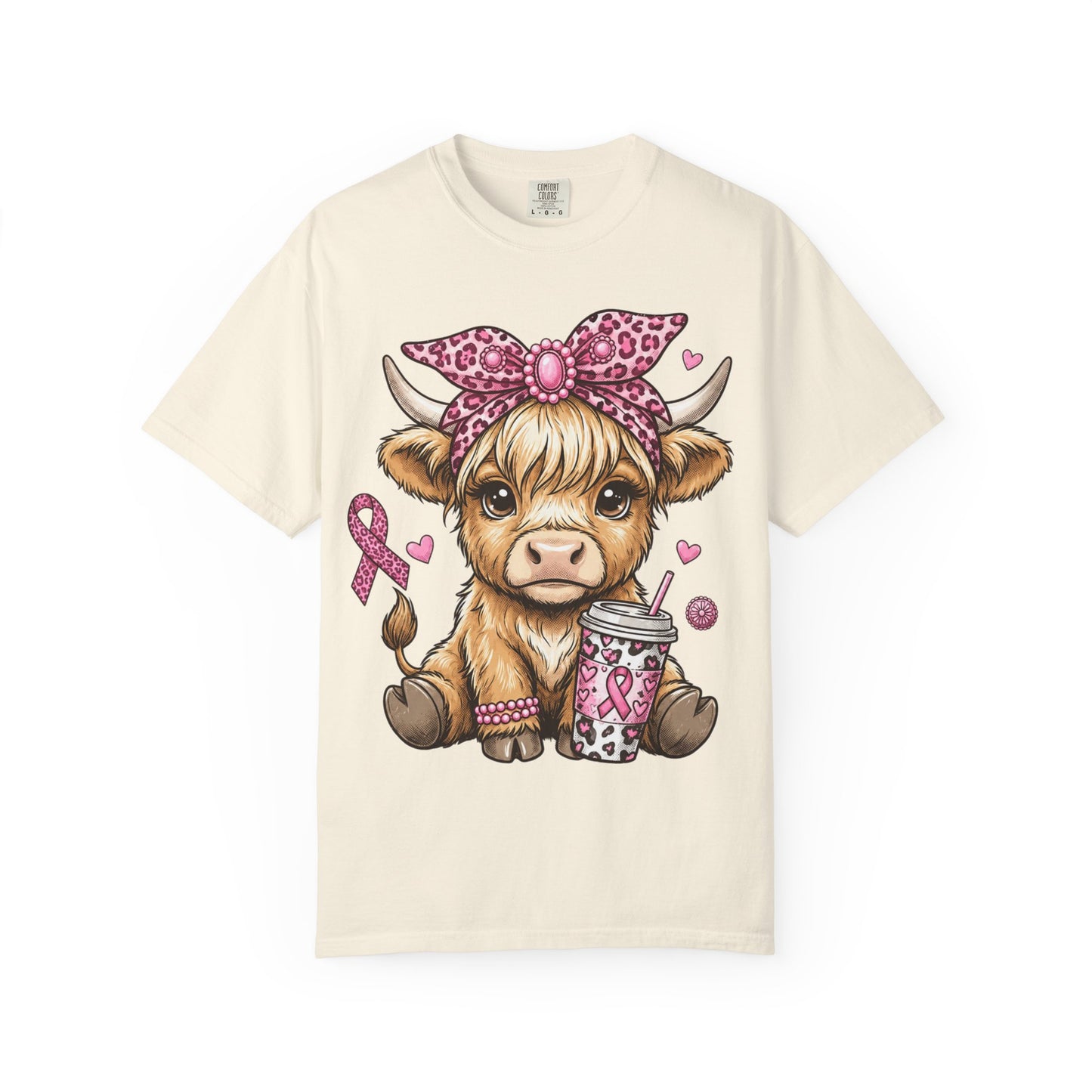 Pink Ribbon Baby Cow T-shirt