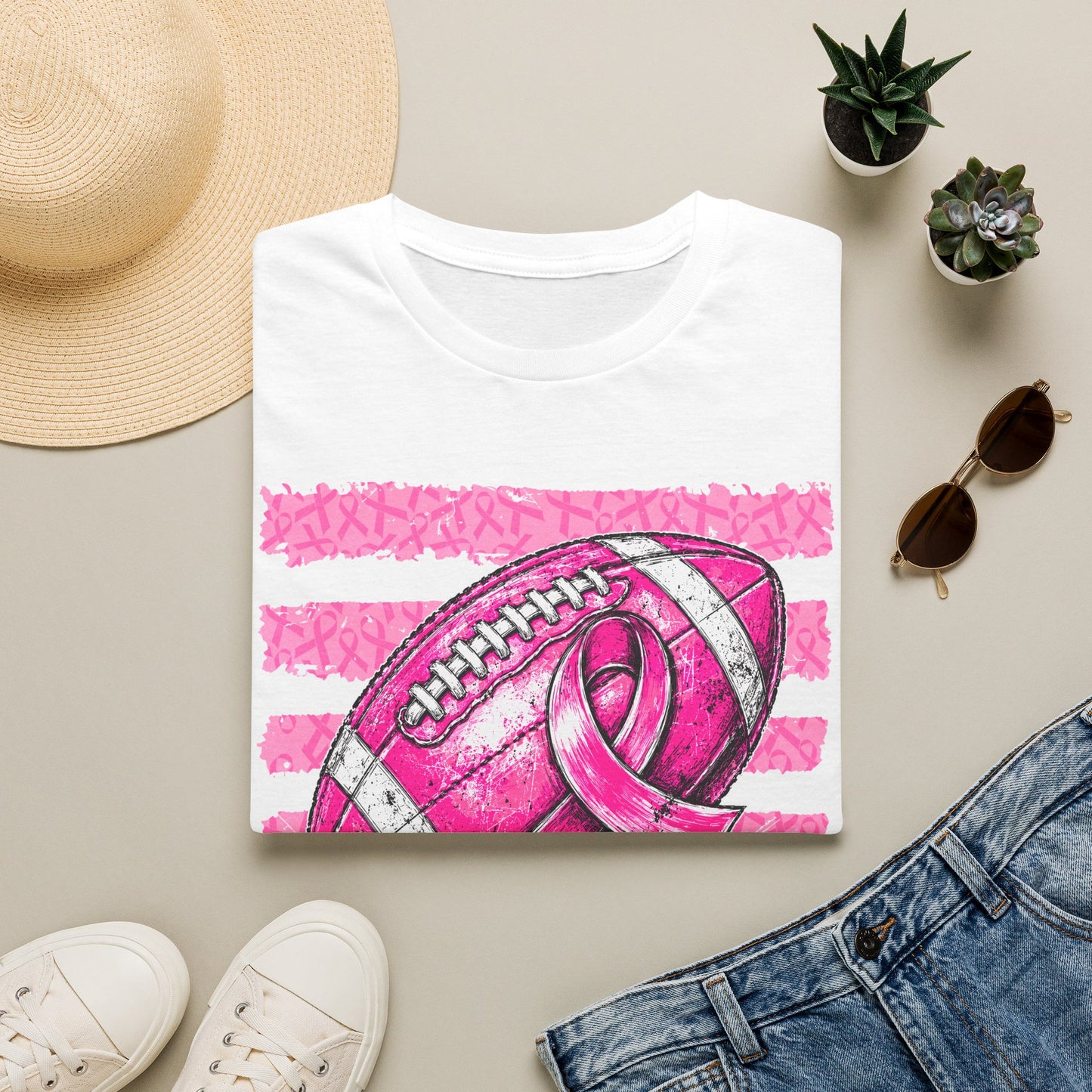 Pink Football Softstyle T-Shirt