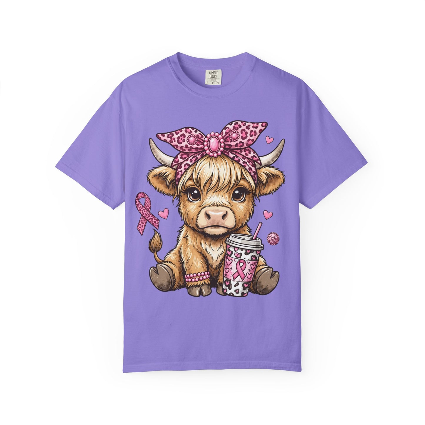 Pink Ribbon Baby Cow T-shirt