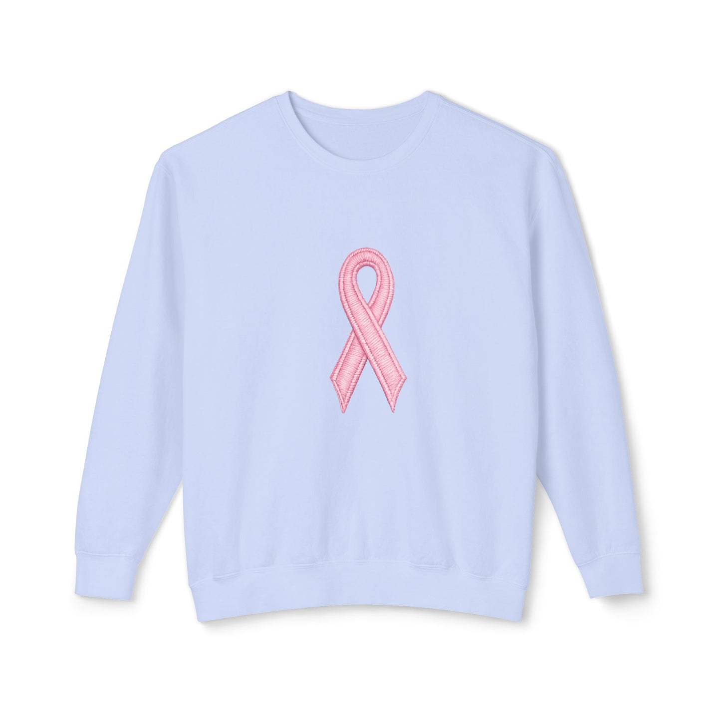 🎀 Pink Ribbon Women’s Lightweight Crewneck Sweatshirt