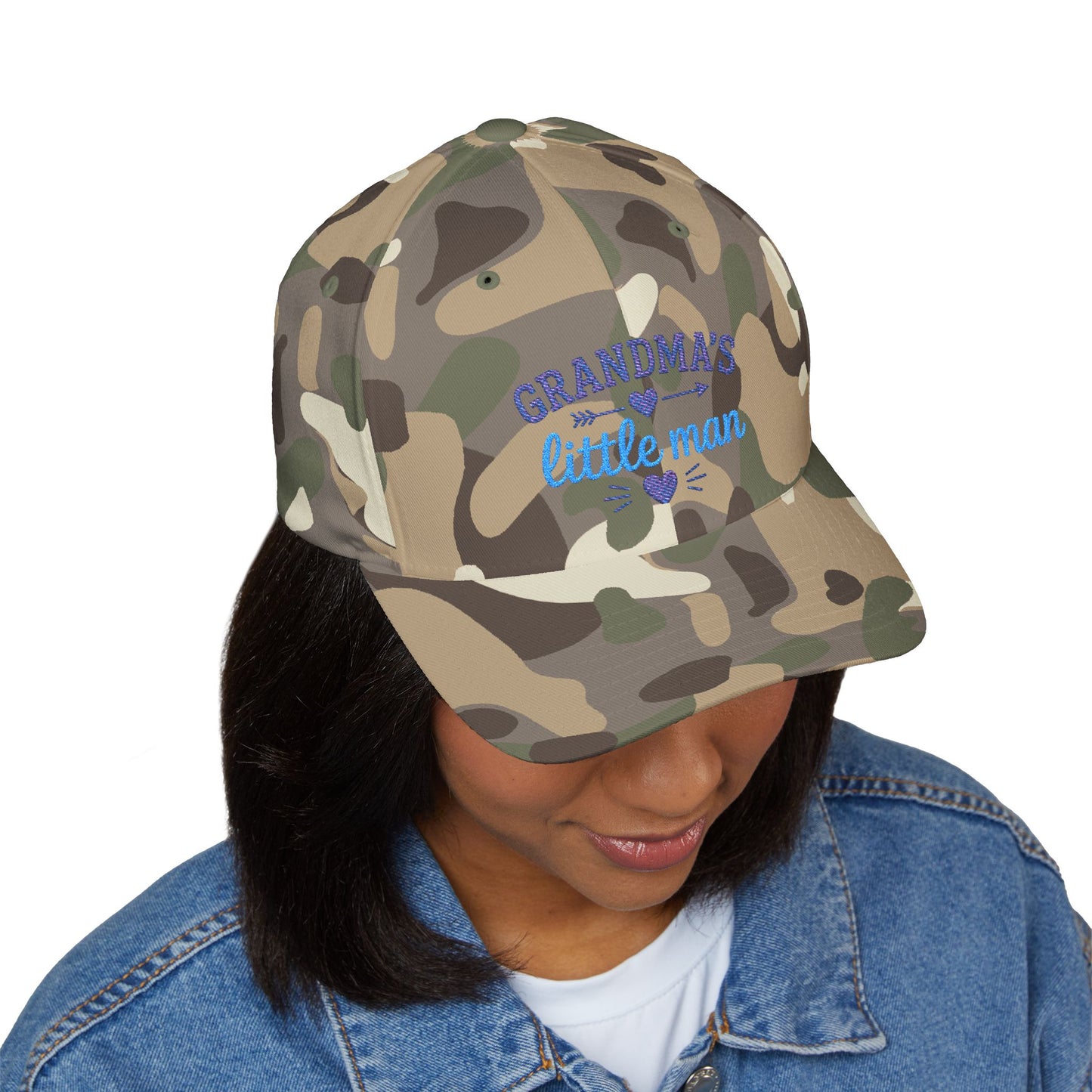 Grandma's Little Man Closed-Back Structured Cap (Embroidery)