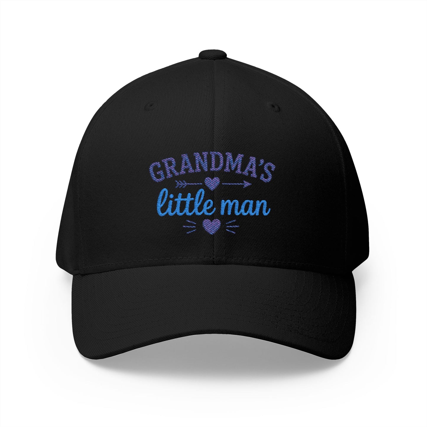 Grandma's Little Man Closed-Back Structured Cap (Embroidery)