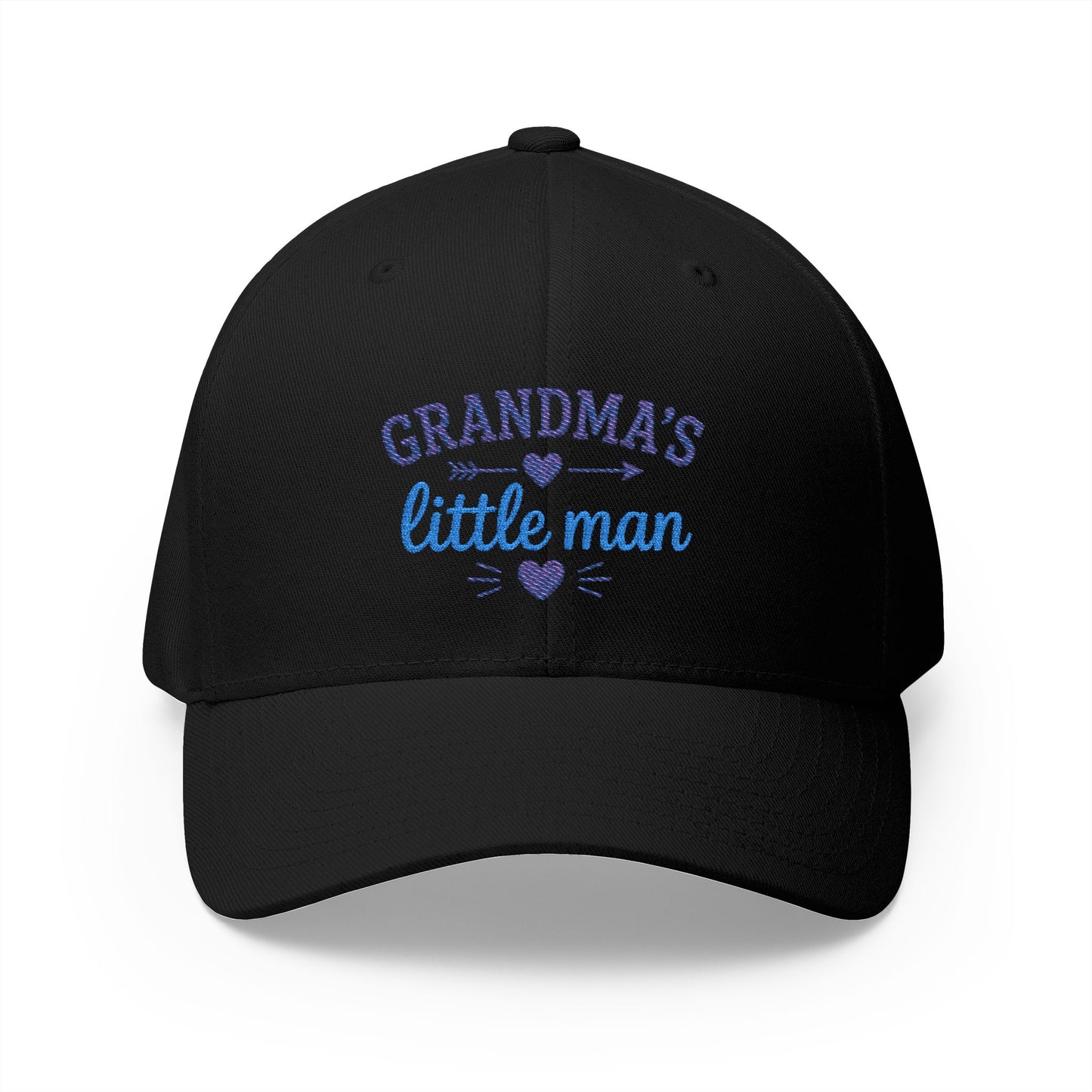 Grandma's Little Man Closed-Back Structured Cap (Embroidery)
