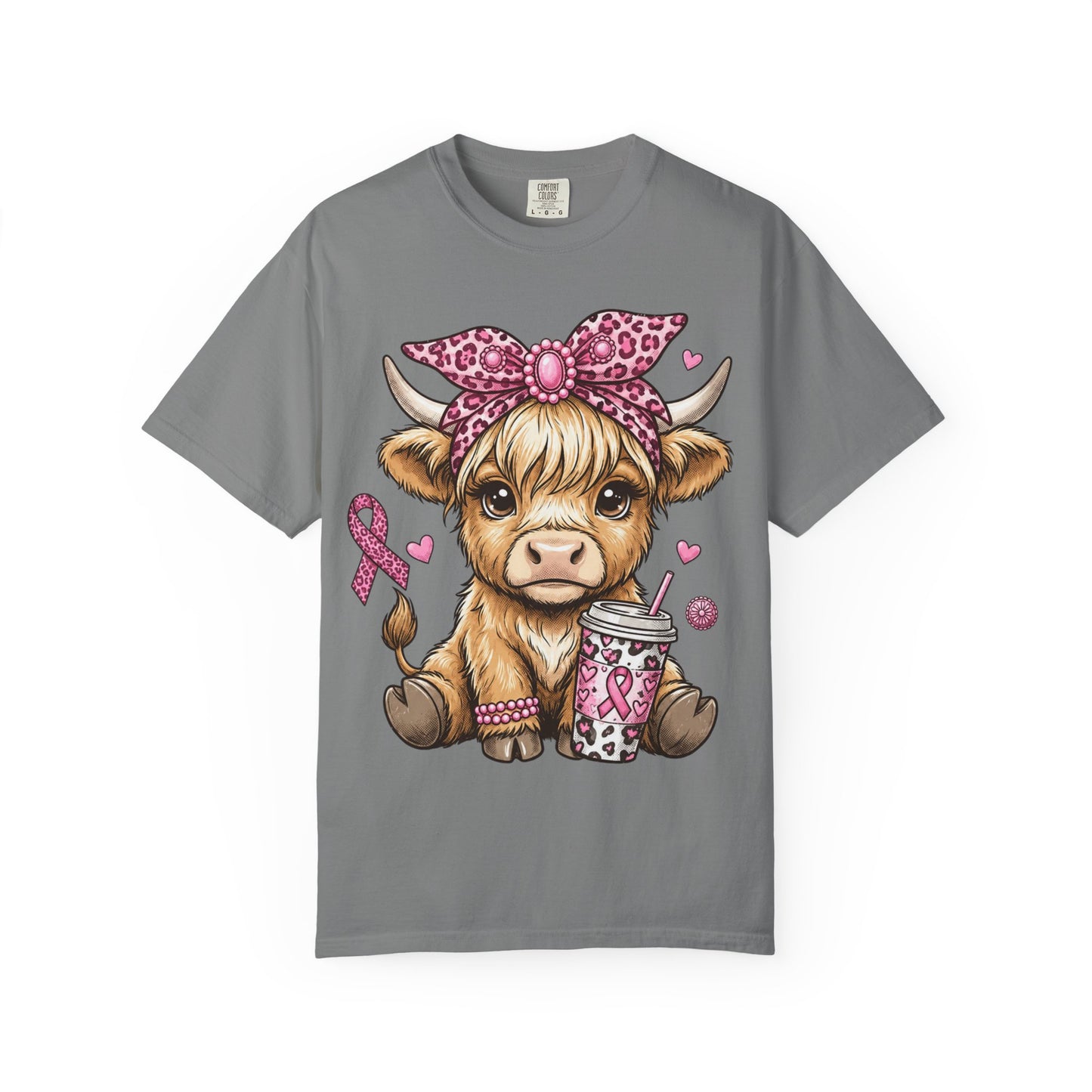 Pink Ribbon Baby Cow T-shirt