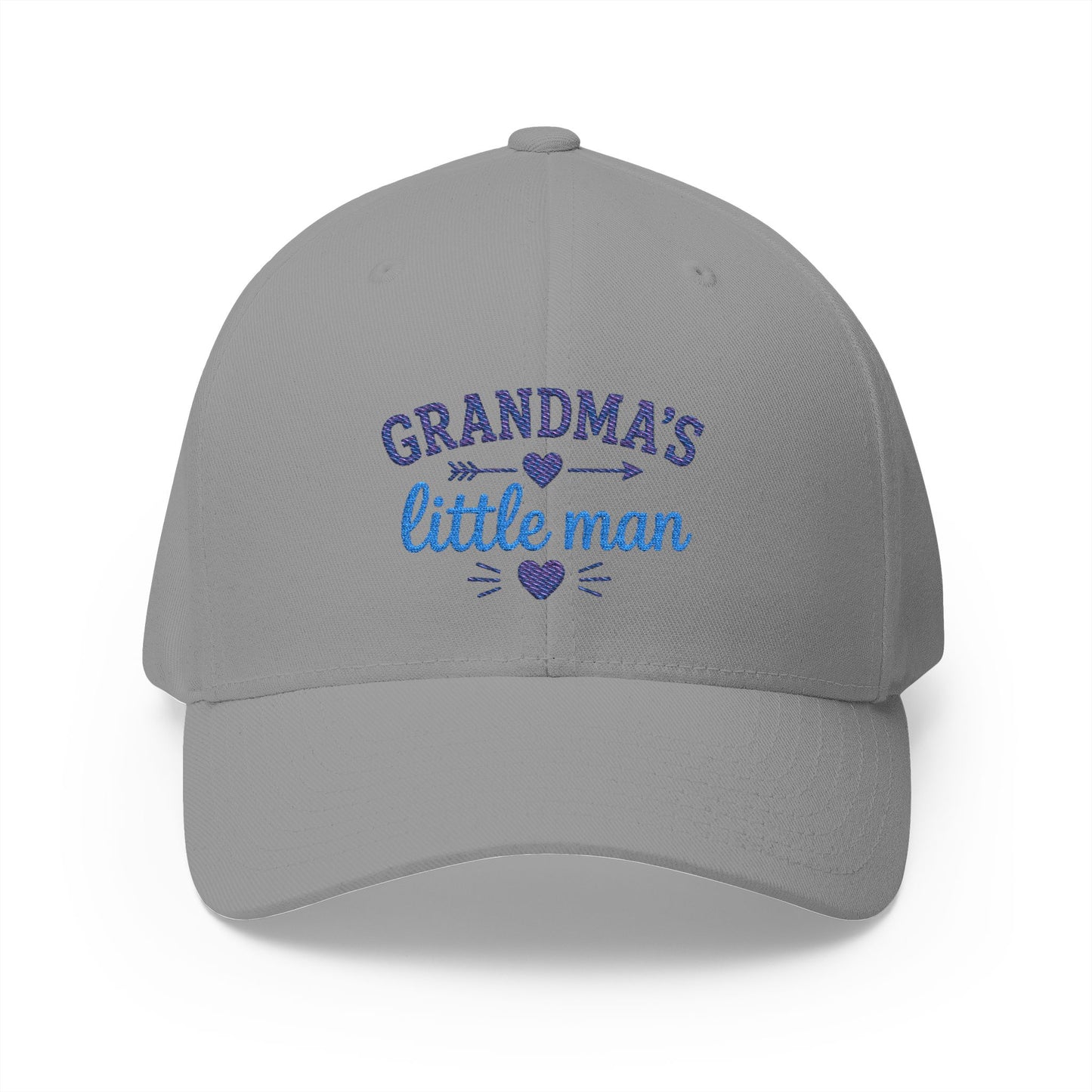 Grandma's Little Man Closed-Back Structured Cap (Embroidery)