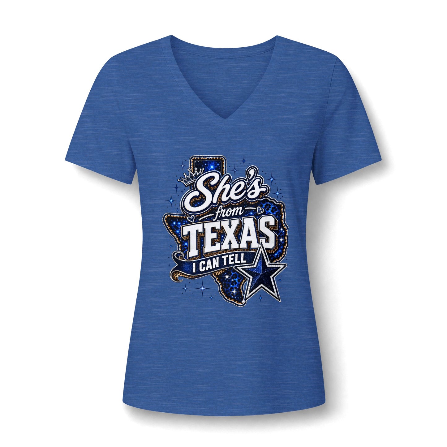 Women's Relaxed Heather CVC V-Neck Tee