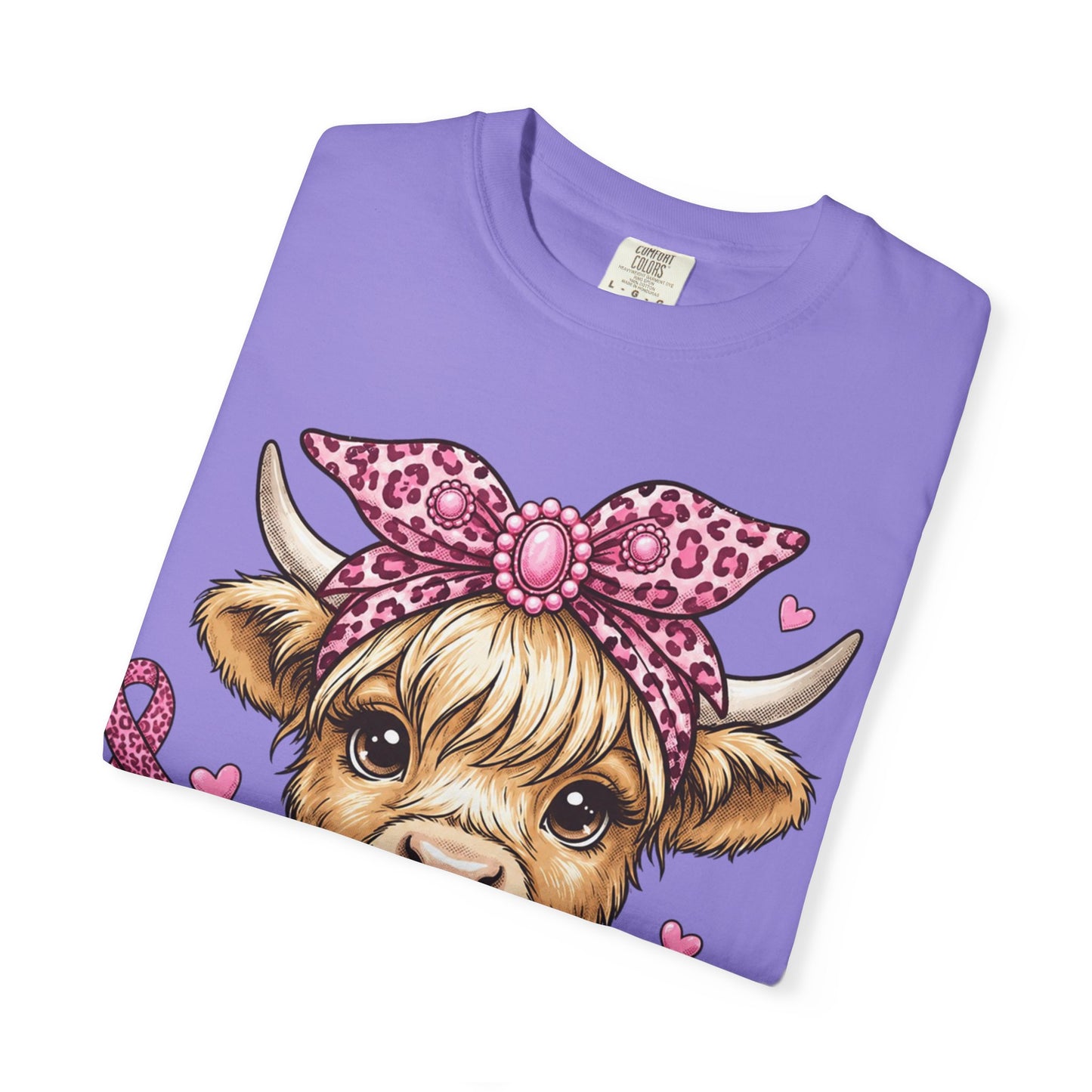 Pink Ribbon Baby Cow T-shirt