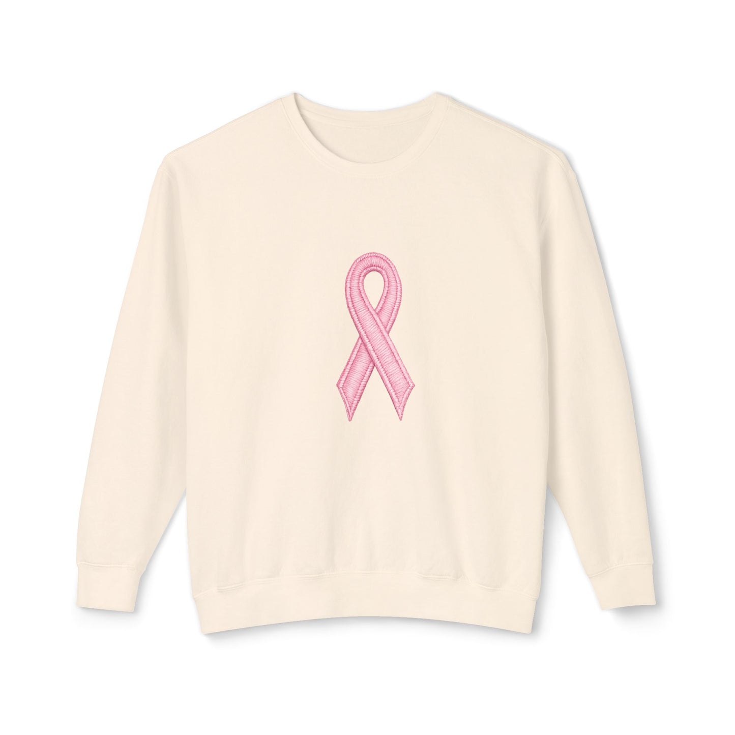 Pink Ribbon Womens Lightweight Crewneck Sweatshirt
